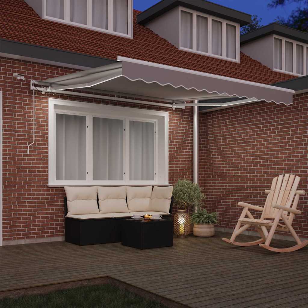 Toldo Retráctil Gris Claro 300 X 250 Cm Poliéster_2