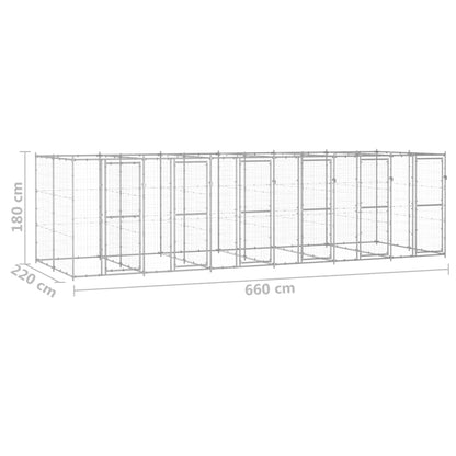 Perrera De Exterior De Acero Galvanizado 14,52 M²_5