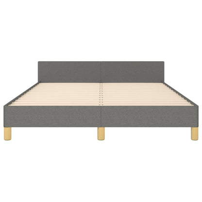 Estructura De Cama Con Cabecero De Tela Gris Oscuro 140x200 Cm / Vetonek_5