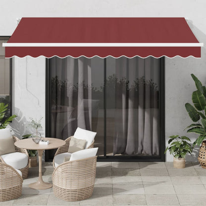 Toldo Retráctil Automático Con Luces Led Burdeos 350x250 Cm_1