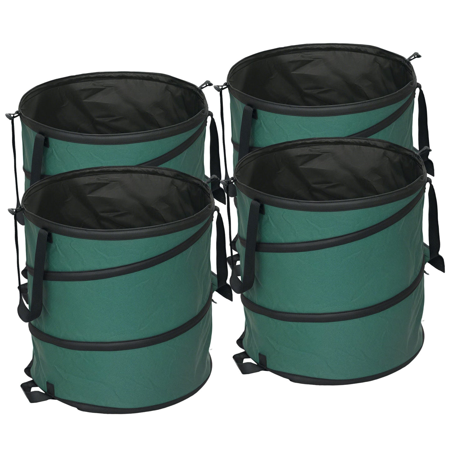 Outsunny Set De 4 Bolsas De Basura De Jardín 86l Con Asas Y Diseño Pop-up_0