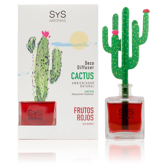 Difusor de Varillas Cactus Frutos Rojos 90 ml | Aroma Dulce y Frutal | Mikado Hogar | Ambiente Acogedor_0