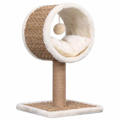 Vidaxl Árbol Para Gatos Túnel Superior Y Juguete Hierba Marina 56 Cm_1