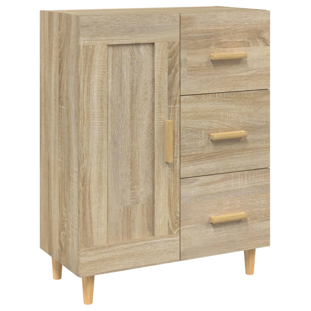 Aparador De Madera Contrachapada Roble Sonoma 69,5x34x90 Cm / Vetonek_3