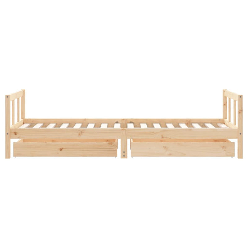 Vidaxl Estructura De Cama Para Niños Con Cajones Madera Pino 90x200 Cm_5