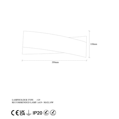 Aplique De Pared, Metal , Negro, 31x10x11, Casquillo 1 X G9_2