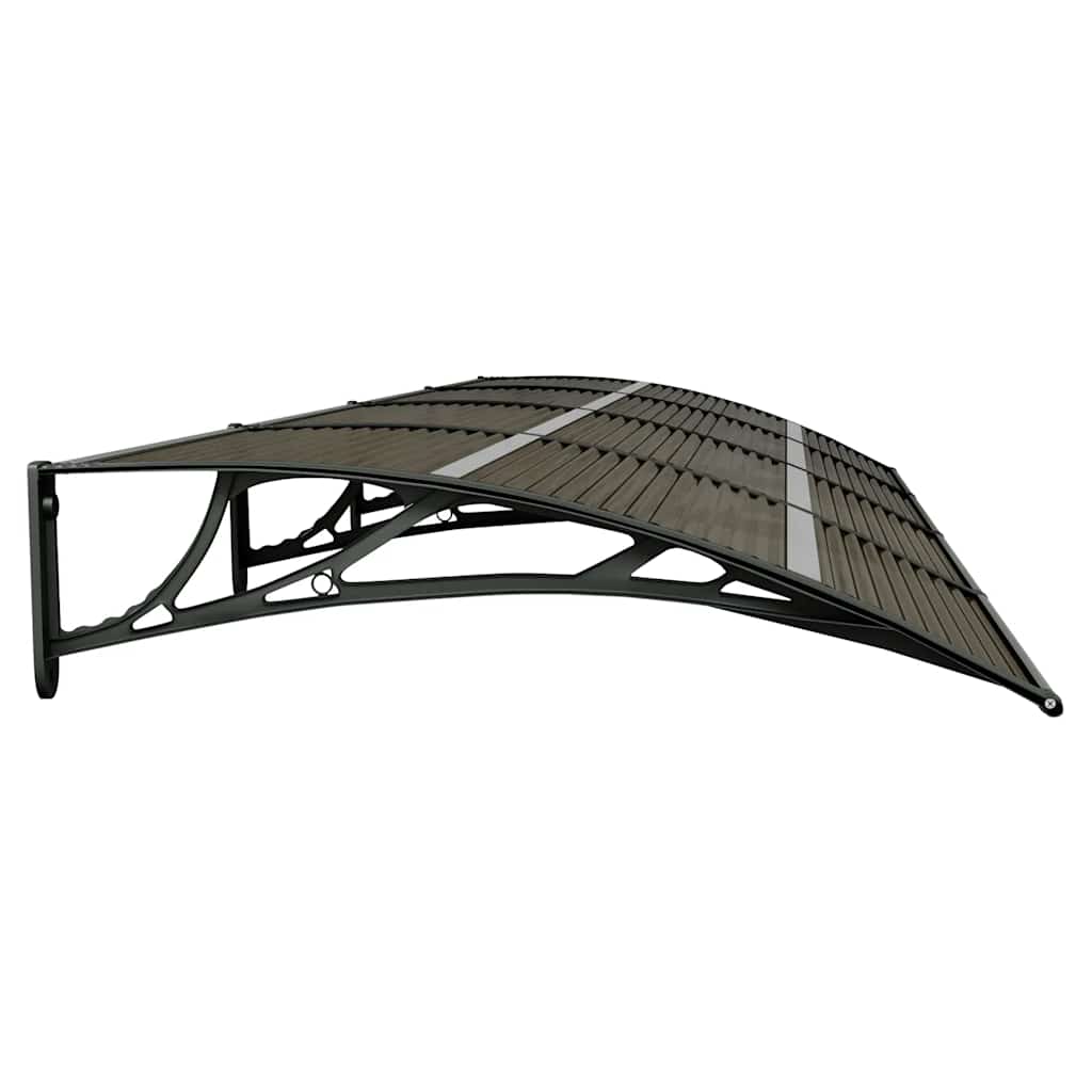 Marquesina Para Puerta De Policarbonato Negra, 350 X 100 Cm_4