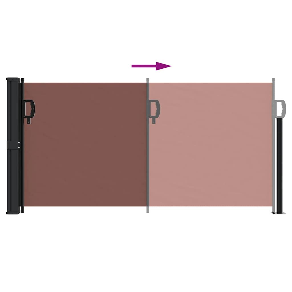 Vidaxl Toldo Lateral Retráctil Marrón 100x500 Cm_4