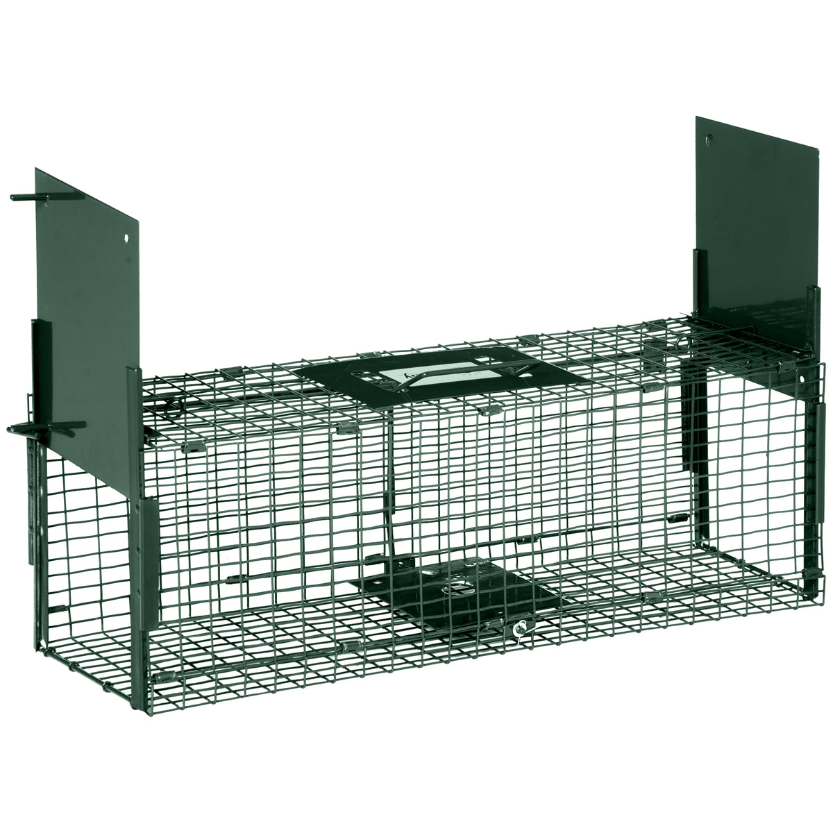Outsunny Trampa Para Animales Vivos 60x18x20 Cm Con 2 Puertas Verde_0