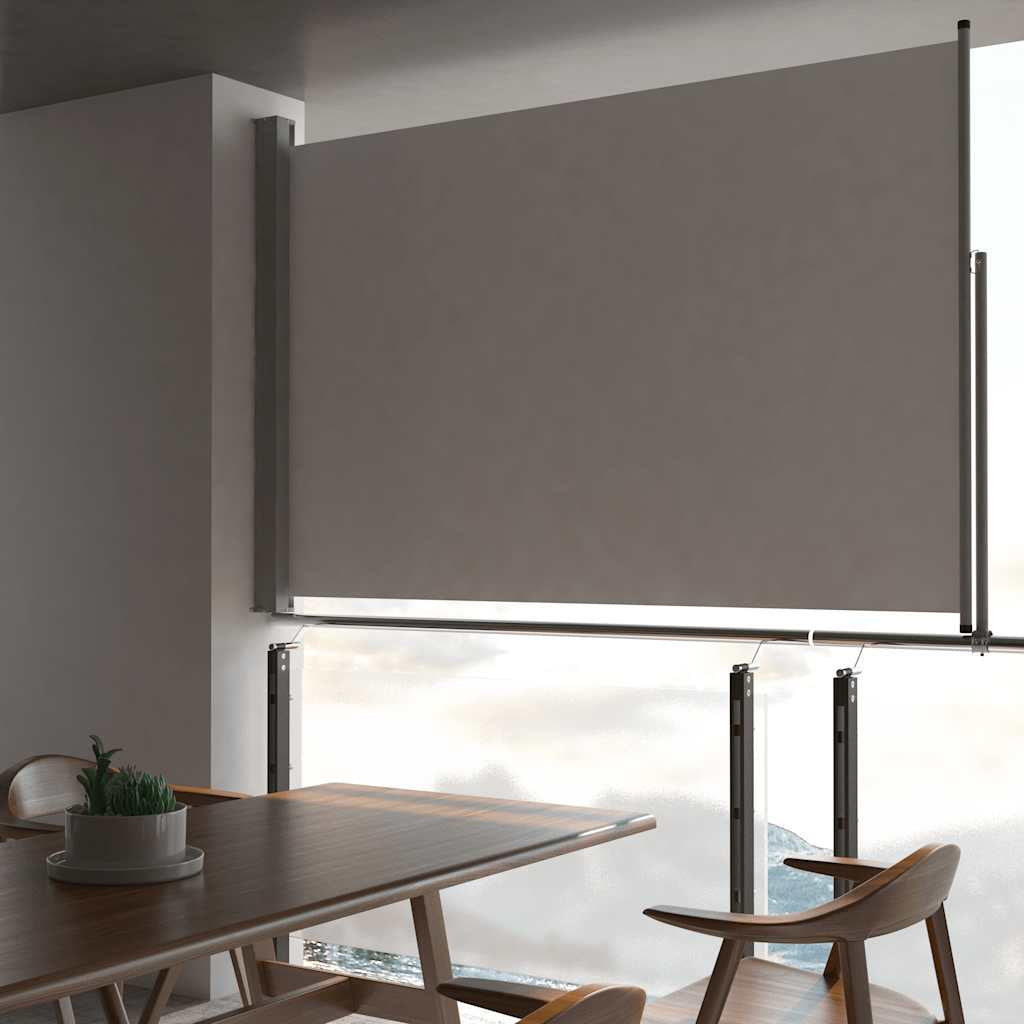 Vidaxl Toldo Lateral Retráctil Para Patio 160x300 Cm Gris_1