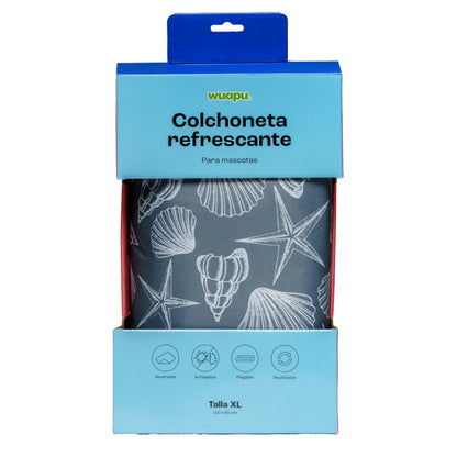 Colchoneta De Gel Refrescante Para Perro Talla Xl De 100x60cm Con Estampado Veraniego Indico Wuapu_2