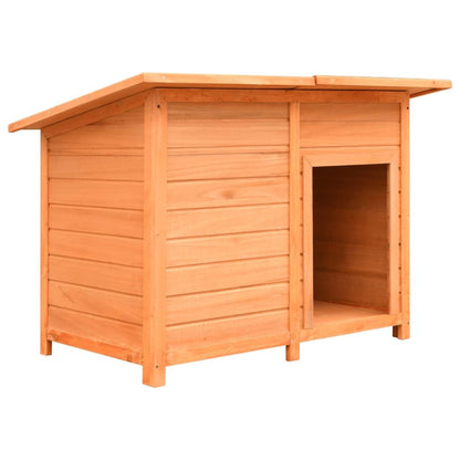 Vidaxl Caseta Para Perros Madera Maciza Pino Y Abeto 120x77x86 Cm_0