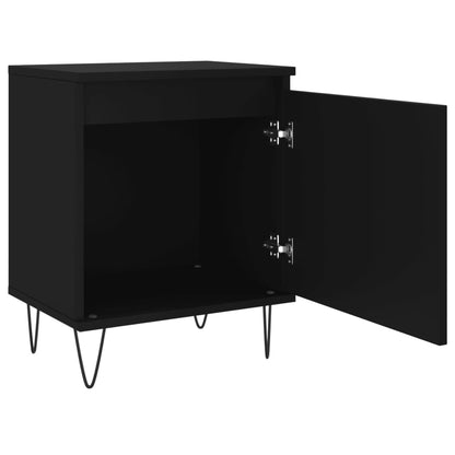 Mesitas De Noche 2 Uds Madera De Ingeniería Negro 40x30x50 Cm_4