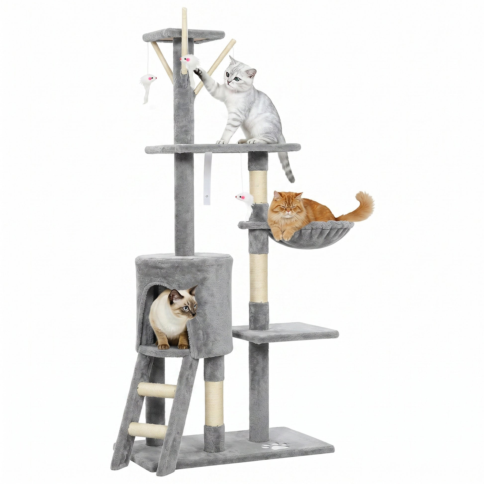 Pawhut Árbol Rascador Para Gatos Grande_0