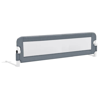 Vidaxl Barandilla De Seguridad Cama De Niño Poliéster Gris 120x42 Cm_0