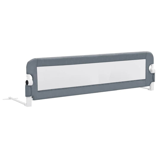 Vidaxl Barandilla De Seguridad Cama De Niño Poliéster Gris 120x42 Cm_0