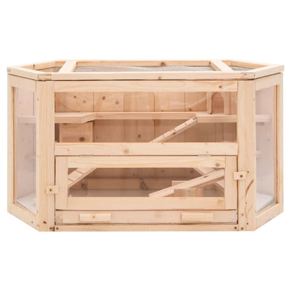 Vidaxl Jaula Para Hámster Madera Maciza Abeto 80x40x43 Cm_3