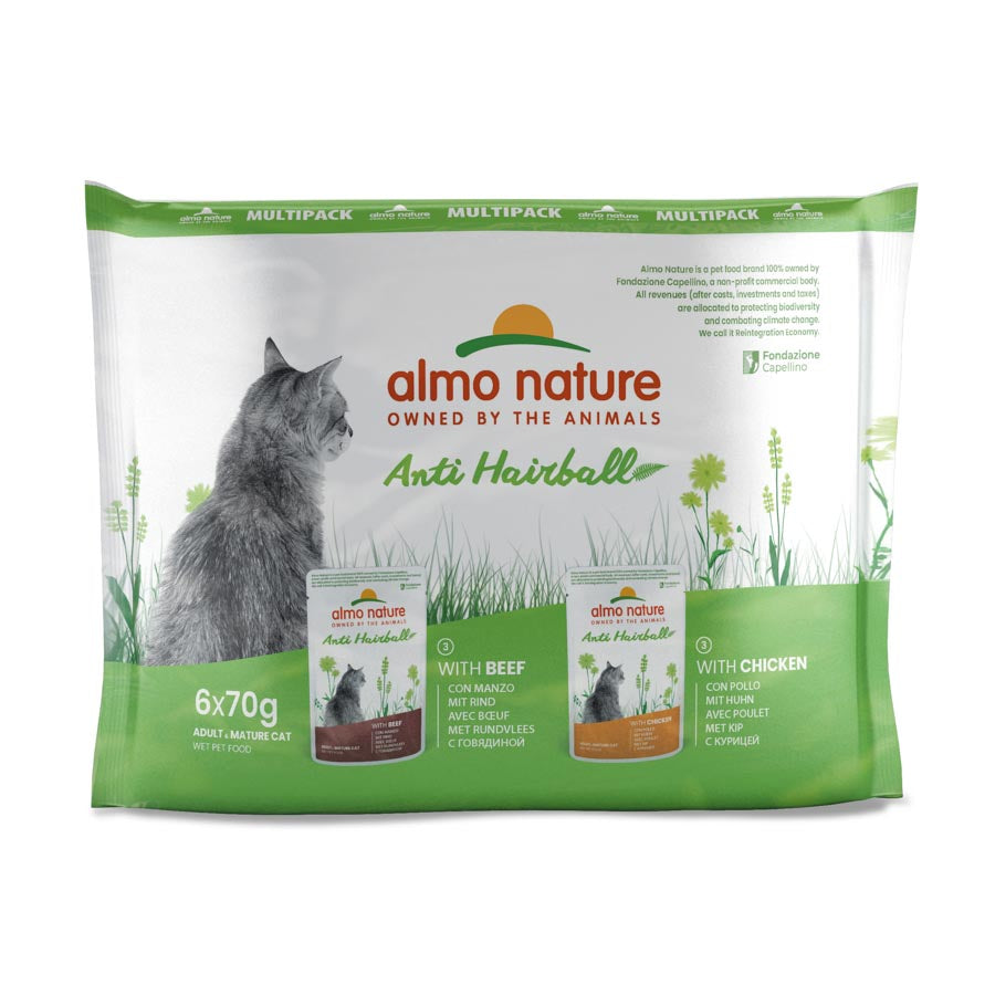Almo Gato Multi Pack 6 Pouch 70gr Anti-hairball_0
