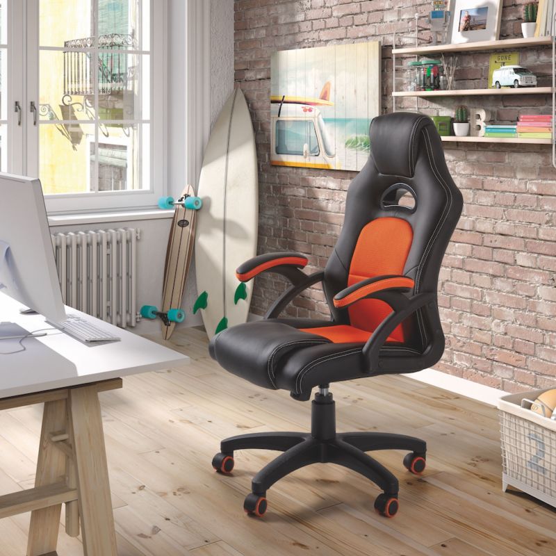 Silla Gaming Assen Símil, Naranja, 62 X 106 X 67_2