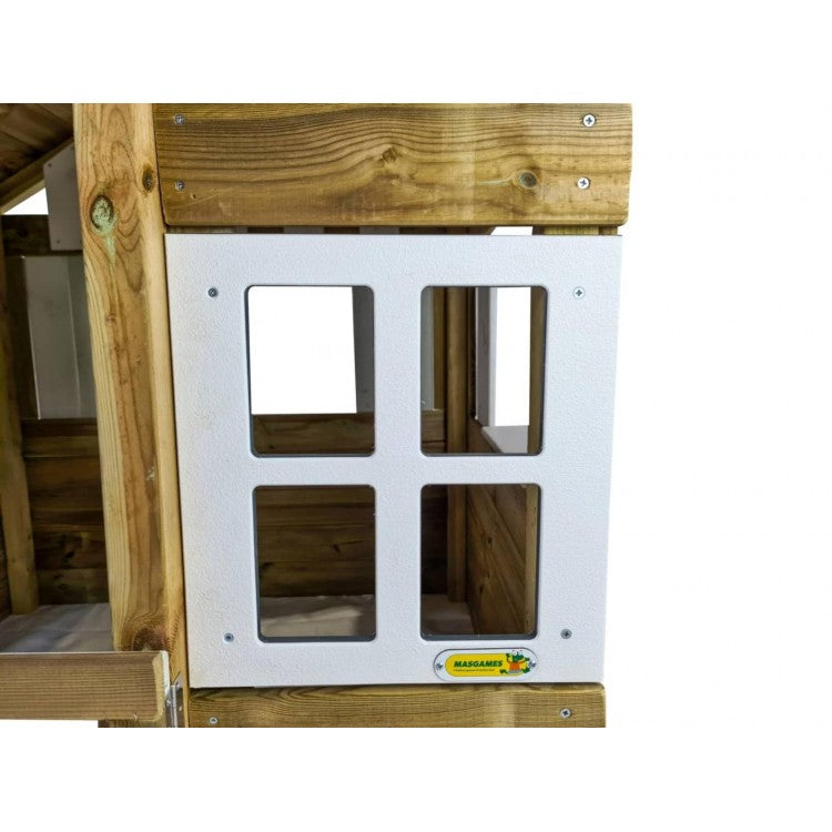 Casita De Madera Masgames Lollipop Xl Blanca Sin Suelo De Madera.