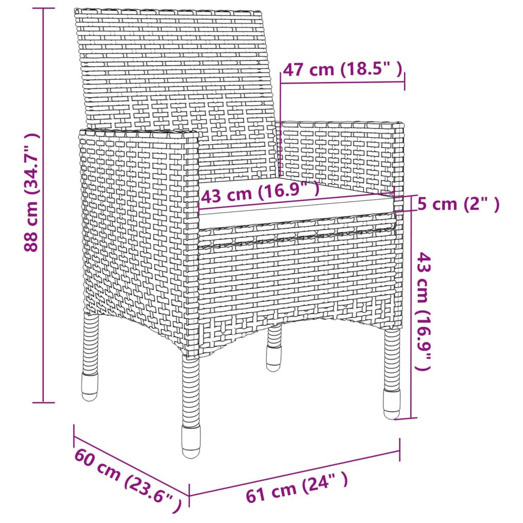 Vidaxl Set De Comedor De Jardín 11 Pzas Y Cojines Ratán Sintético Gris_2