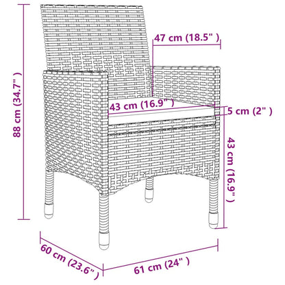 Vidaxl Set De Comedor De Jardín 11 Pzas Y Cojines Ratán Sintético Gris_2