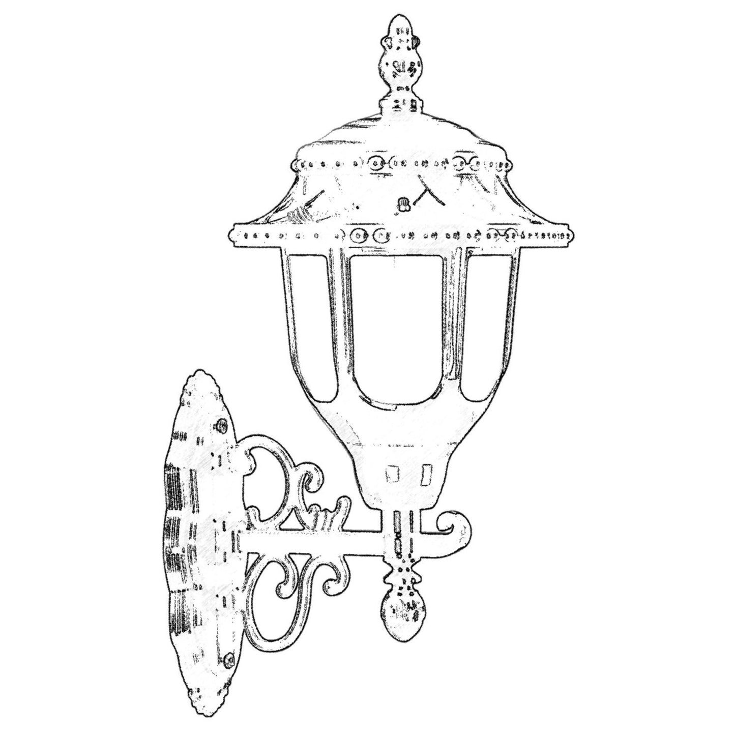 Aplique De Pared Para Exterior, Abs , Negro, 30x25x40, Casquillo E 27 Max 60 W_1