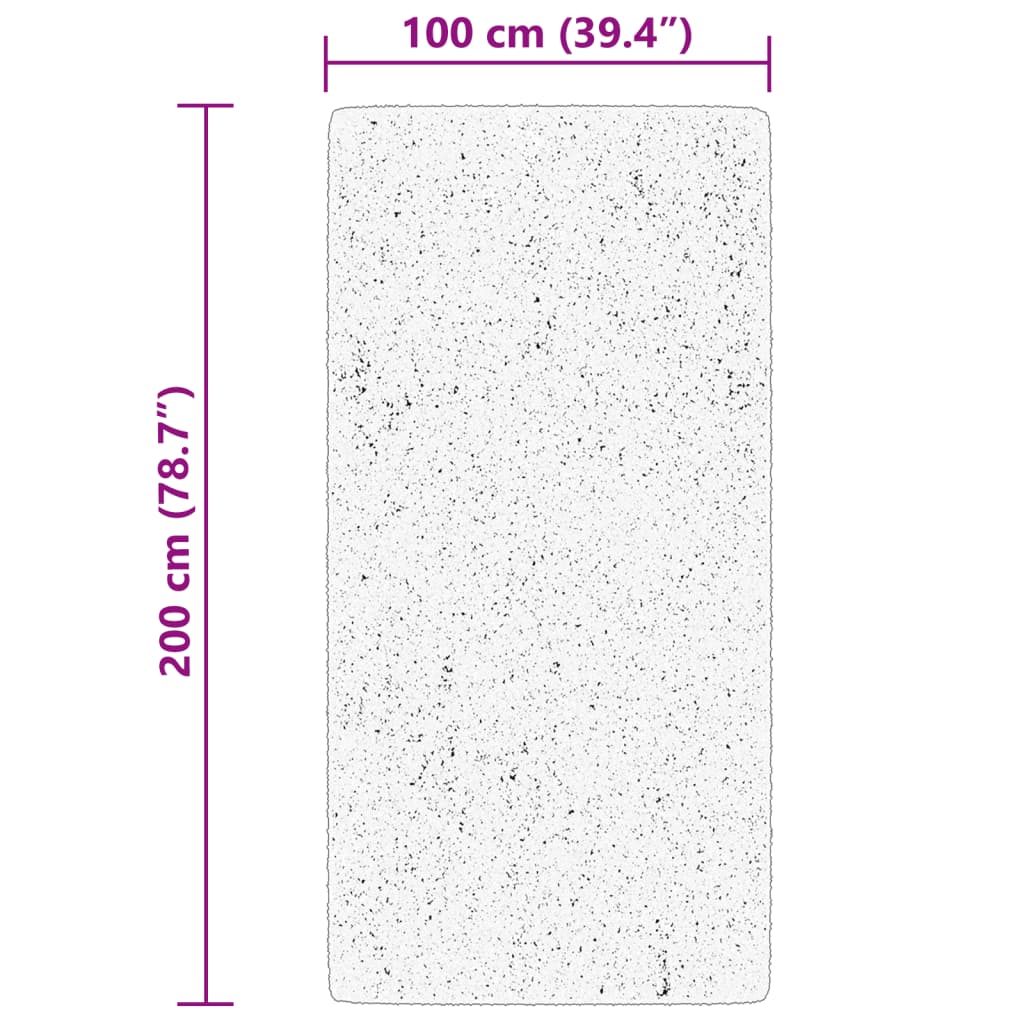 Alfombra De Pelo Corto Suave Lavable Huarte Crema 100x200 Cm / Vetonek_5