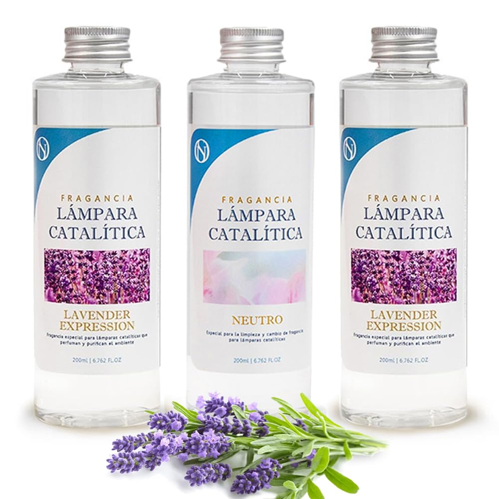Pack 3x Fragancias Lámpara Catalítica 200ml: 2 Aroma Lavender Expression + Limpiador Neutro. Disfruta Tu Aroma Favorito_0