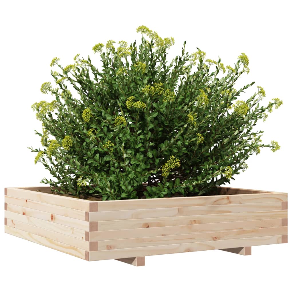 Jardinera Madera Maciza De Pino 100x100x26,5 Cm_3