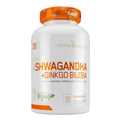 Ashwagandha + Ginkgo Biloba 60 Caps_0