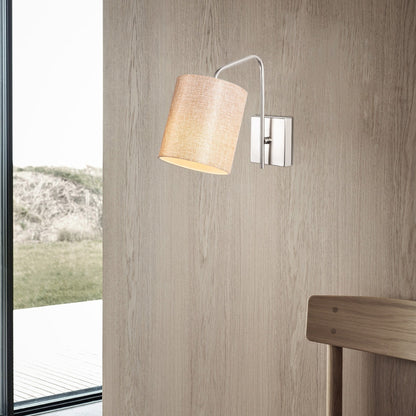 Aplique De Pared, Metal , Nickel crema, 14x27x24, Casquillo E 27 Max 40 W_5