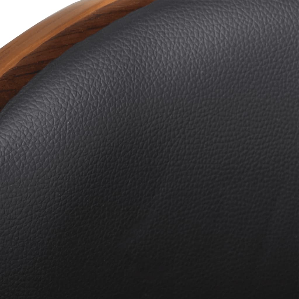 Taburete De Barra De Cocina Madera Curvada Y Cuero Sintético_2