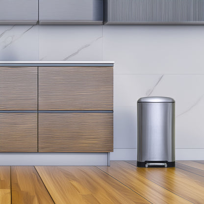 Wellhome Papelera Con Pedal De Metal 30l