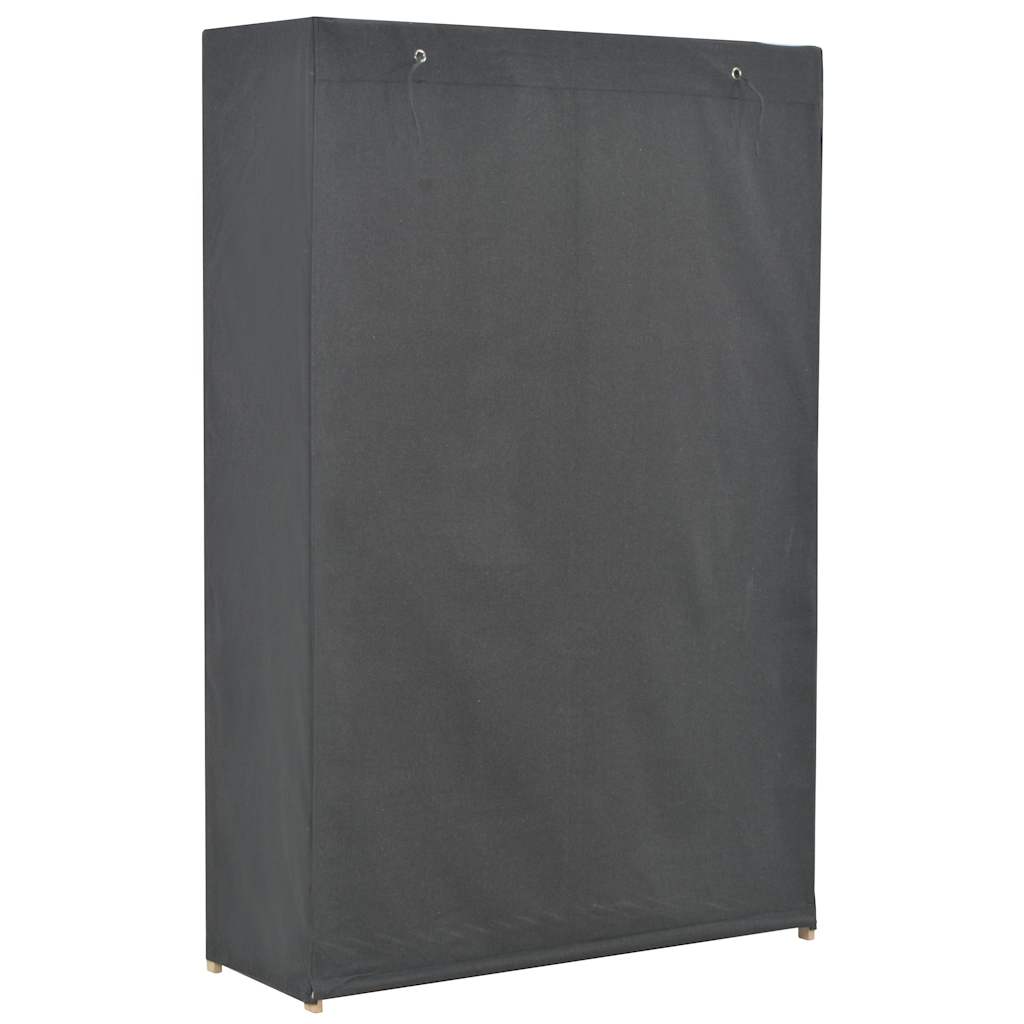 Armario De Tela De 3 Niveles Gris 110x40x170 Cm_2