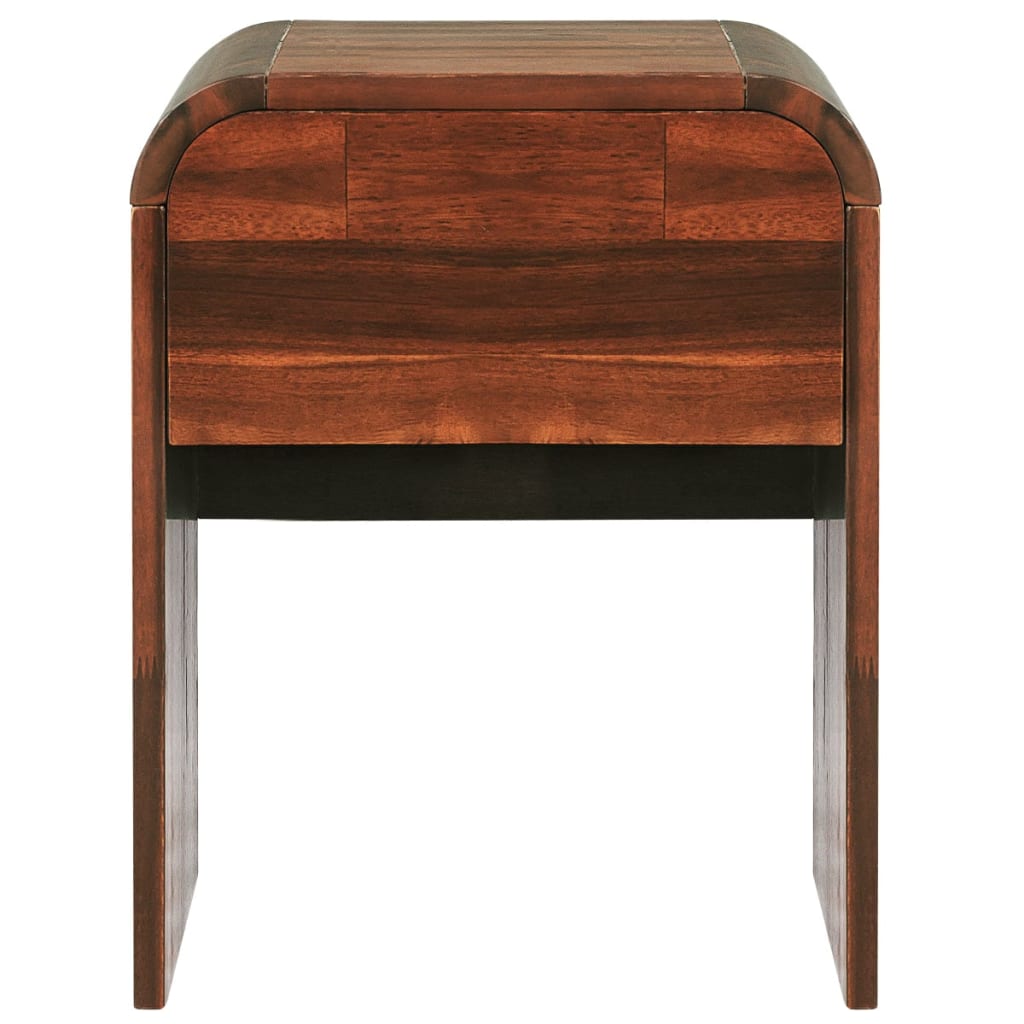 Mesita De Noche De Madera Maciza Acacia 41,5x42x52 Cm_1
