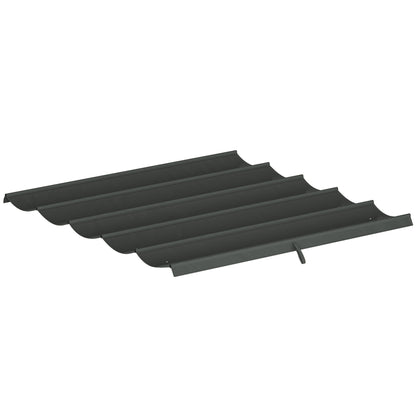 Outsunny Cubierta Para Pérgola Retráctil 2,5x2,55m Para Marco De 3x3 M Gris_0