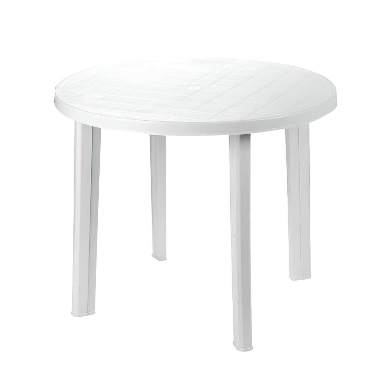 Mesa Resina Tondo Blanca 90 Cm_0