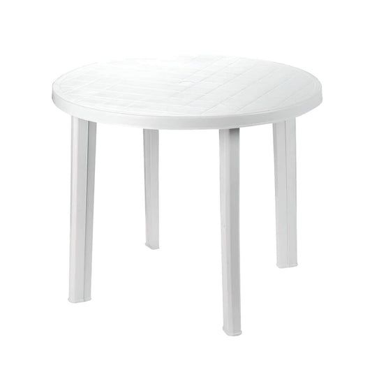 Mesa Resina Tondo Blanca 90 Cm_0