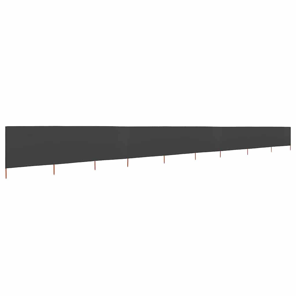 Vidaxl Paravientos De 9 Paneles Tela Gris Antracita 1200x120 Cm_1
