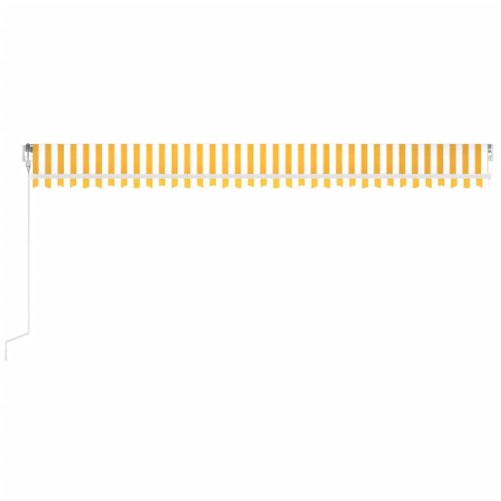 Toldo Automático Led Sensor De Viento Amarillo Blanco 600x350cm_2