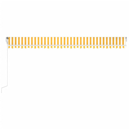 Toldo Automático Led Sensor De Viento Amarillo Blanco 600x350cm_2