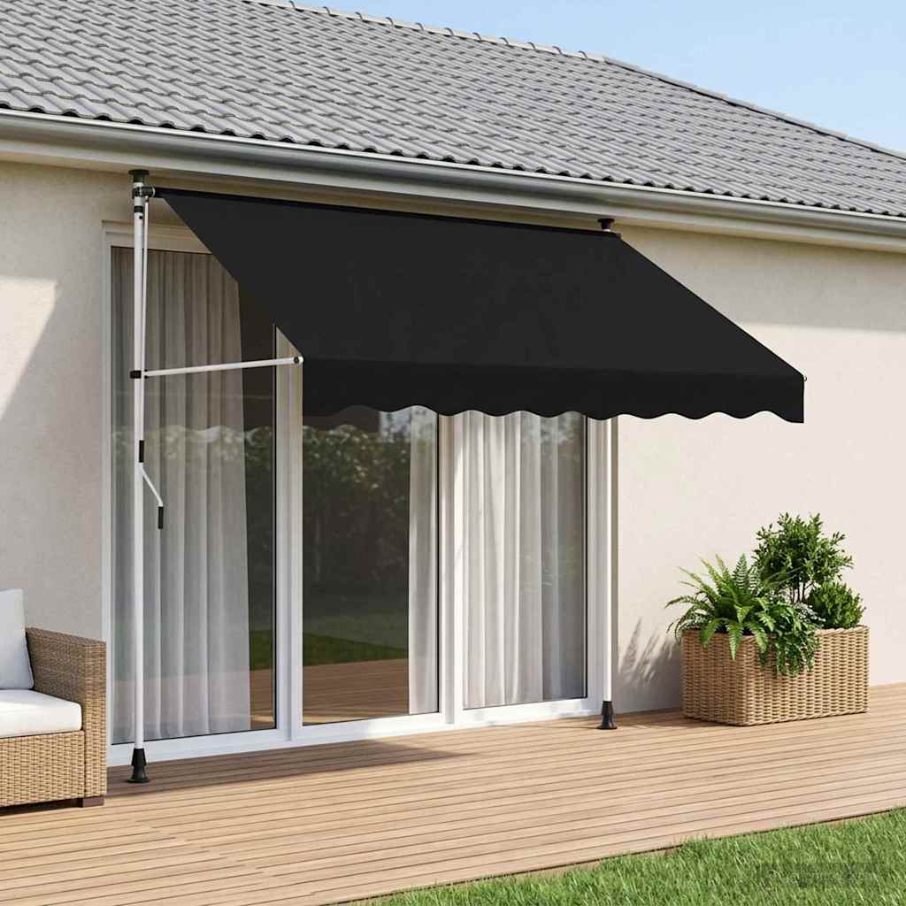 Toldo Retráctil Manual Negro 250 Cm_1
