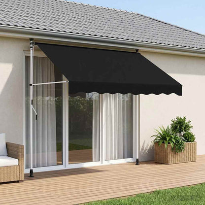 Toldo Retráctil Manual Negro 250 Cm_1