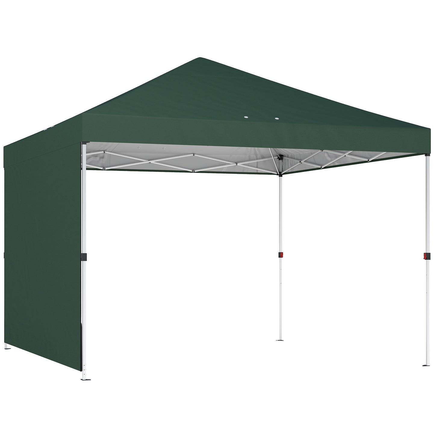 Outsunny Carpa Plegable Pop-up 3x3 M Con Pared Upf50+ Altura Ajustable Verde_0