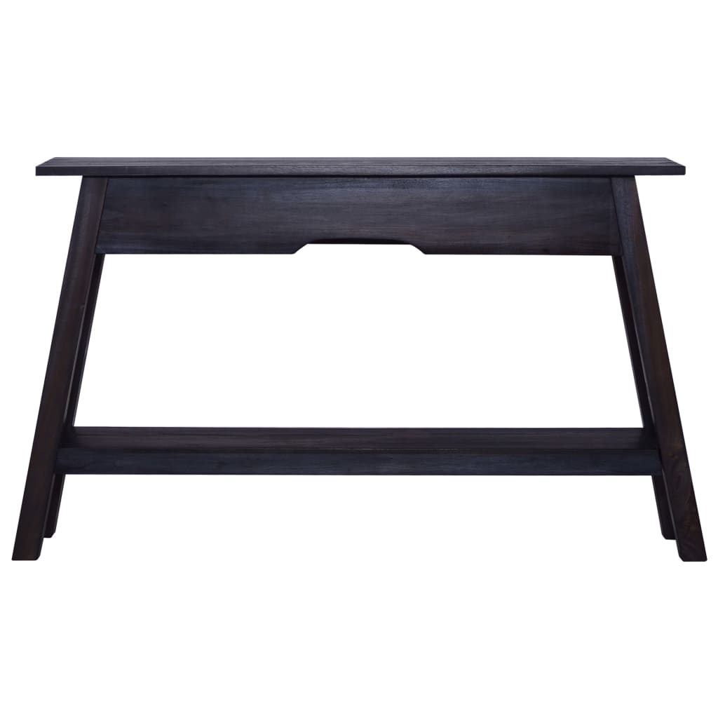 Mesa Consola De Madera Maciza De Caoba Negra 120x30x75 Cm_0