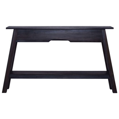 Mesa Consola De Madera Maciza De Caoba Negra 120x30x75 Cm_0