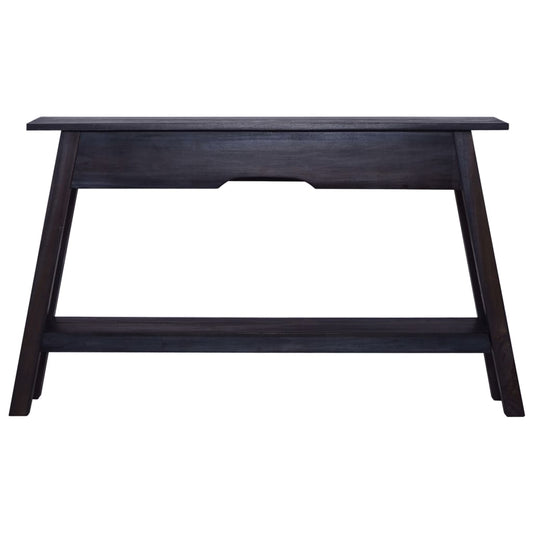 Mesa Consola De Madera Maciza De Caoba Negra 120x30x75 Cm_0