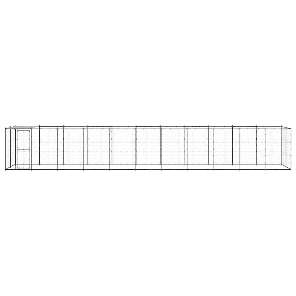 Perrera De Exterior De Acero Con Techo 26,62 M²_3