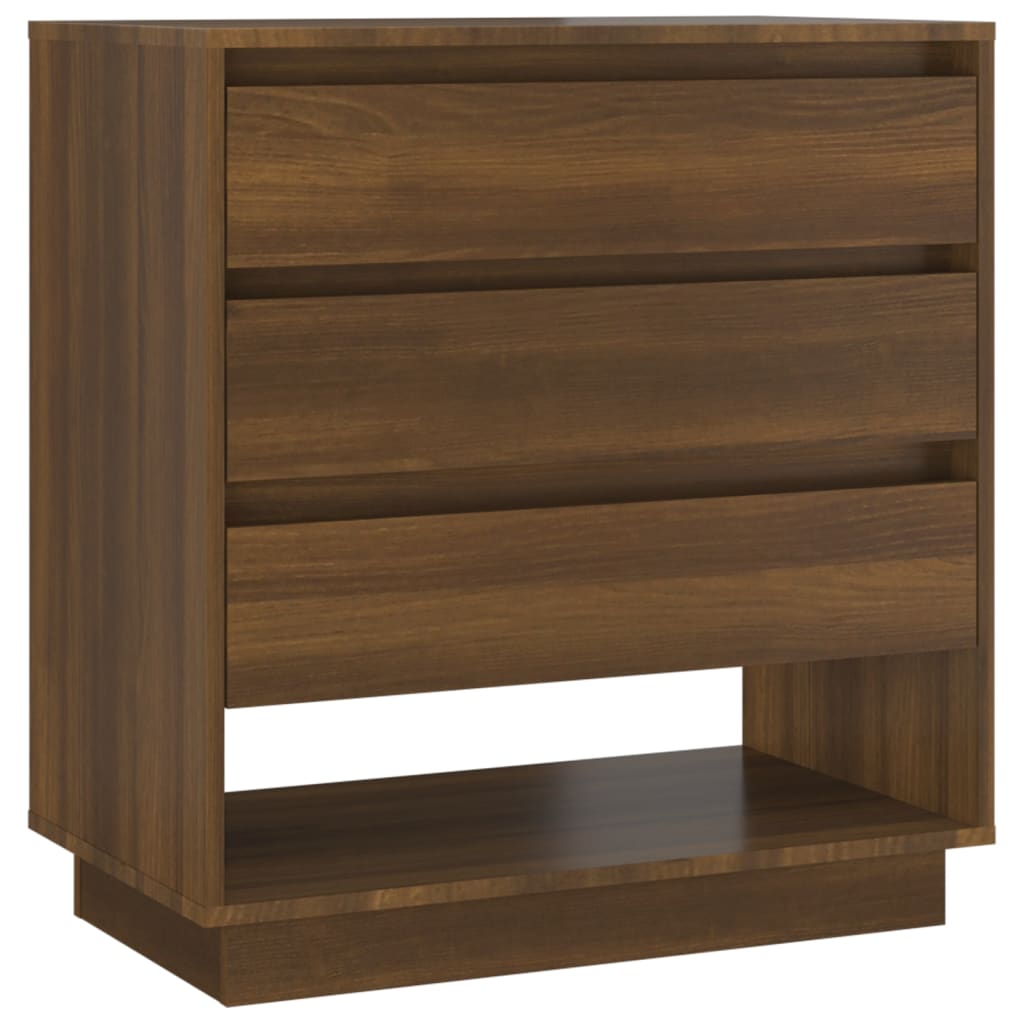 Aparador De Madera Contrachapada Marrón Roble 70x41x75 Cm / Vetonek_2